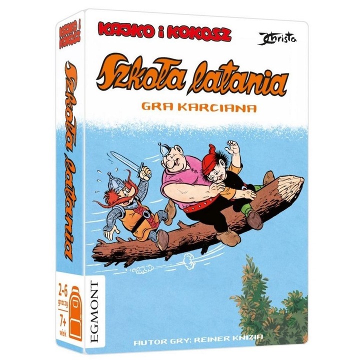 Társasjáték, EGMONT, Kajko és Kokosz - A repülés iskolája, 55 kártya, 2-6 játékos, 7+ év