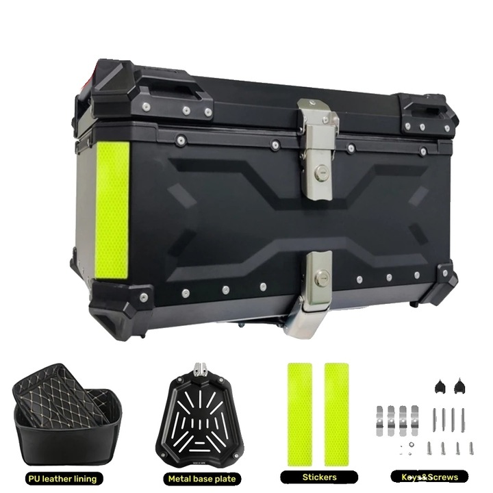 Cutie Moto Set, 65L, Neagra, Design Rezistent, Waterproof