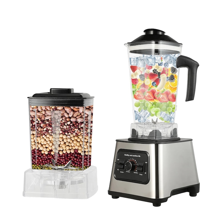 Blender, 2.5L, 6000W, ABS + Otel Inoxidabil, design compact