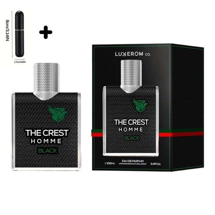 Eau de parfum The Crest Black + újratölthető parfümadagoló
