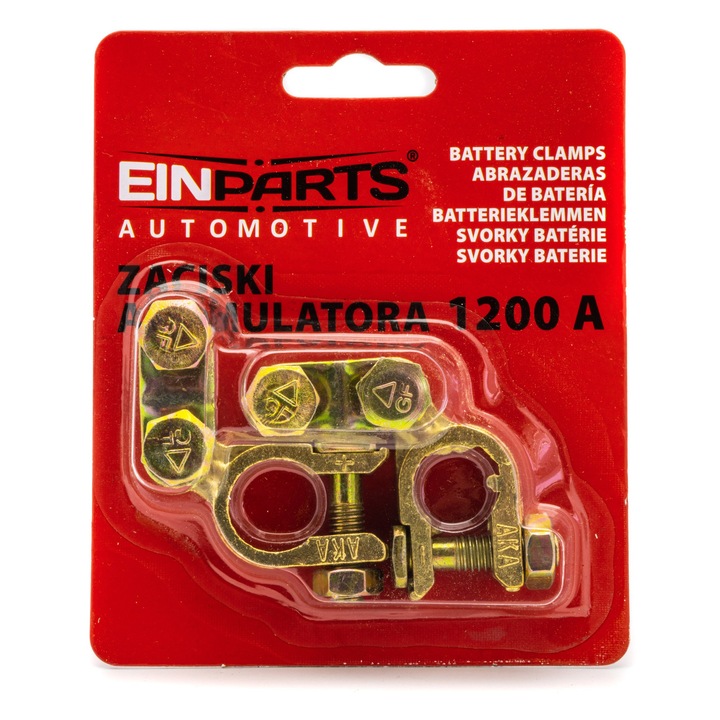 Универсални клеми за акумулатори Einparts Automotive, 9-32V, магнезиева сплав, устойчиви на корозия