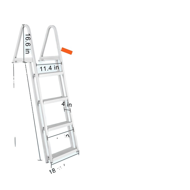 Munkalétra, 4 fokozatú, tartós szerkezet, 350 font teherbírás, csúszásmentes kialakítás