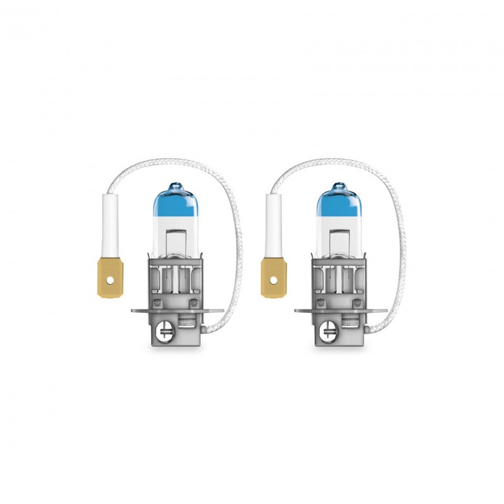 Set 2 Becuri Auto Halogen Osram H3 12V 55W, lumina intensa, 150 metri, 3200K