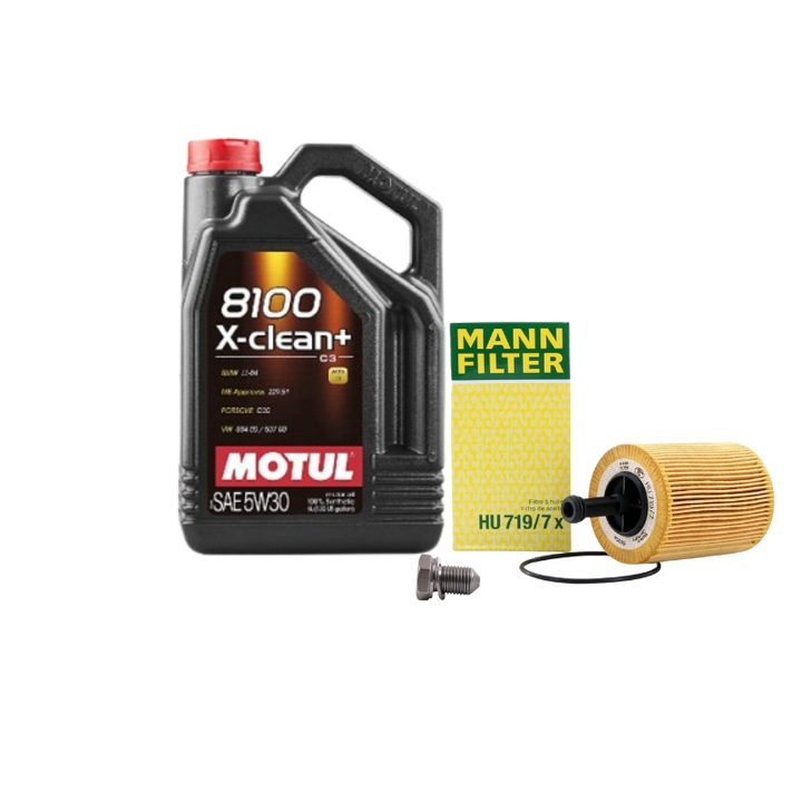 Ulei motor + Filtru Ulei + Buson golire baie ulei