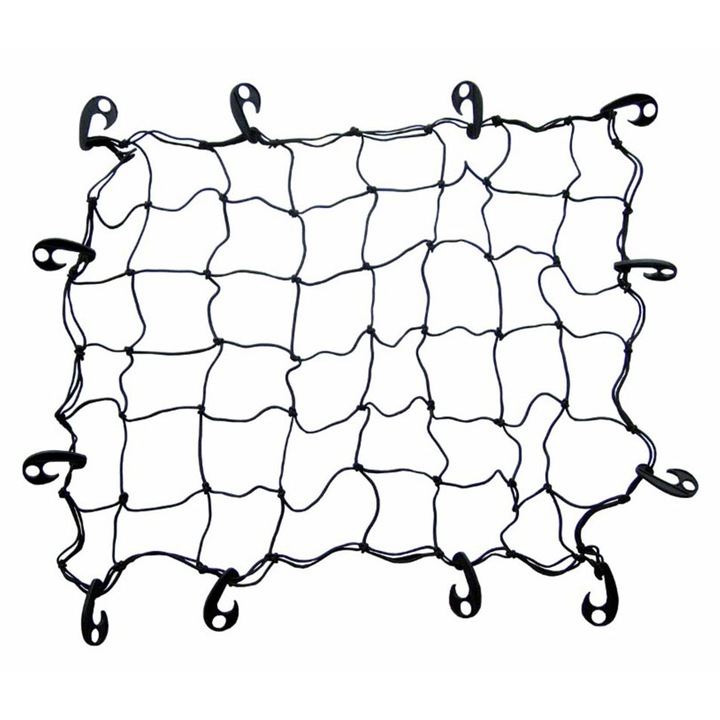 Защитна мрежа за багажник Amio, 120x80 см, еластична, с монтажни кукички