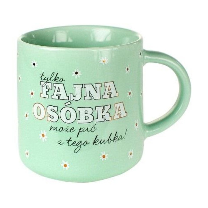 Cana KUKARTKA Pastelle, 350ml, pastel, cu detalii aurii, set cadou