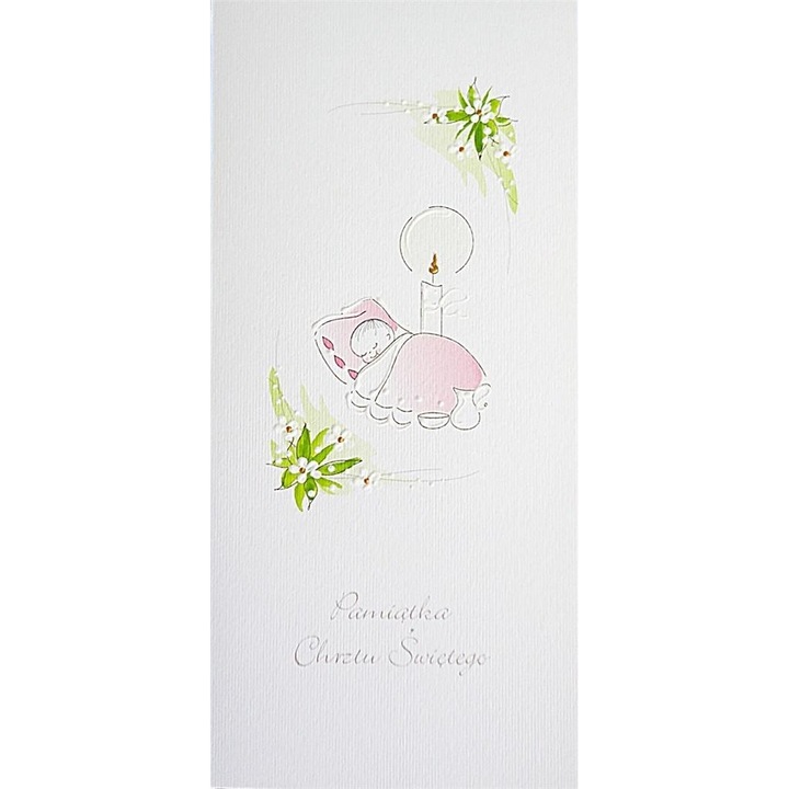 Felicitare, MAK, Karnet Chrzest DL C09, alb, 200 g/m2