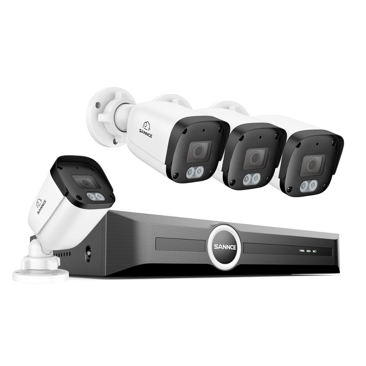 Sannce megfigyelőkészlet, 5 MP, 4 kamera, éjjellátó, 1T
