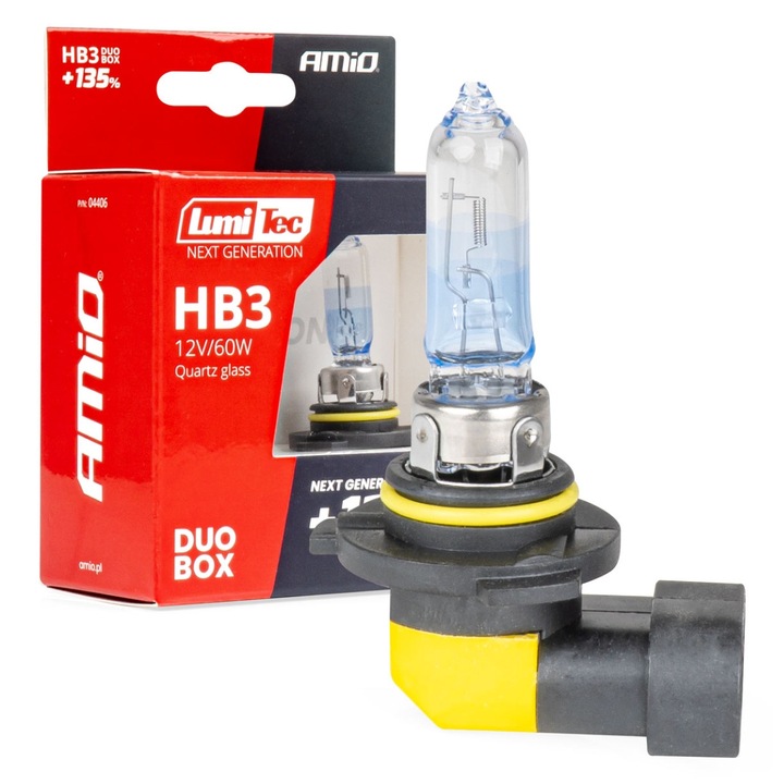 Халогенни крушки HB3 12V 60W LumiTec NEXT GENERATION комплект 2 броя, +135% светлина, бели