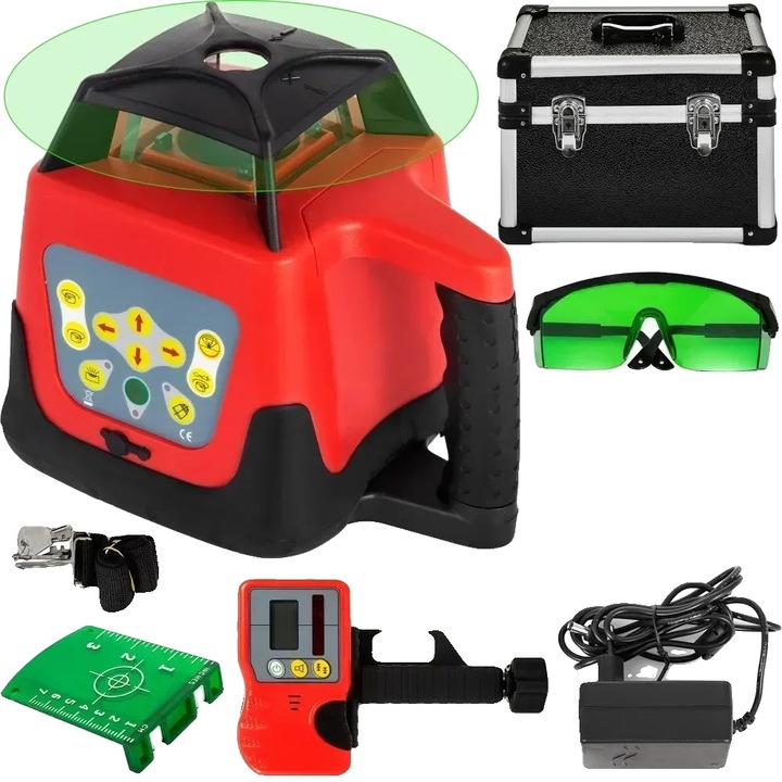 Nivela laser rotativa, 500m, raza de masurare, verde, auto-nivelare