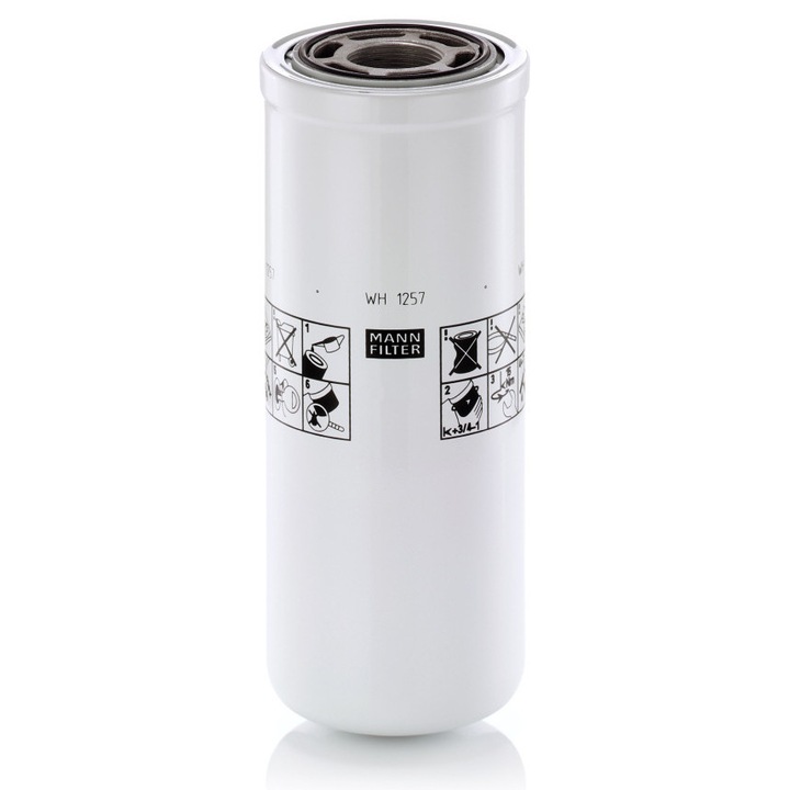 Маслен филтър MANN WH1257, 1 3/4-12 UN-2B, 296x117mm