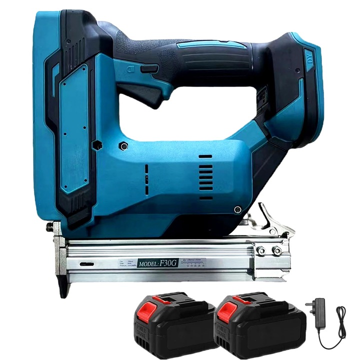 Електрически пистолет за пирони, 2 батерии, безчетков мотор, 18V, 30мм