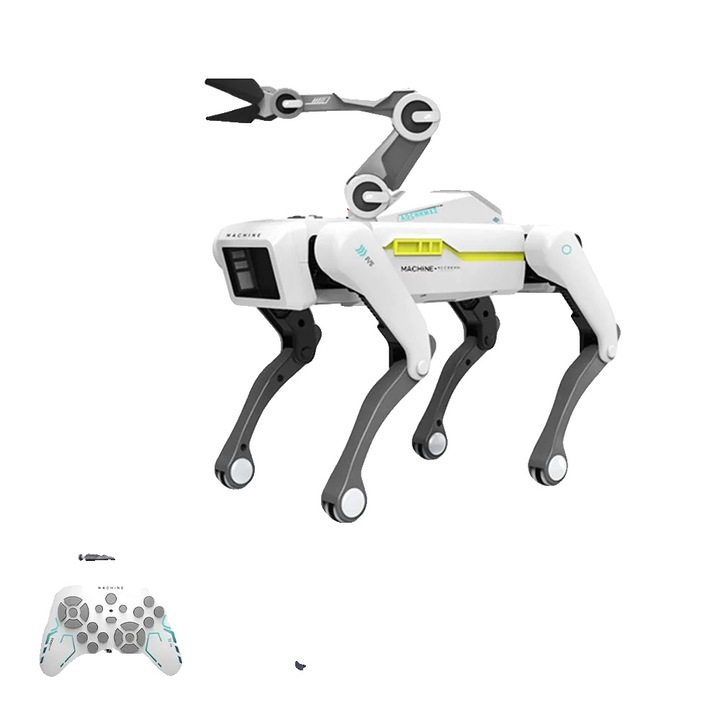 Robot caine interactiv, control vocal, cu clip 1B BX, plastic, electric