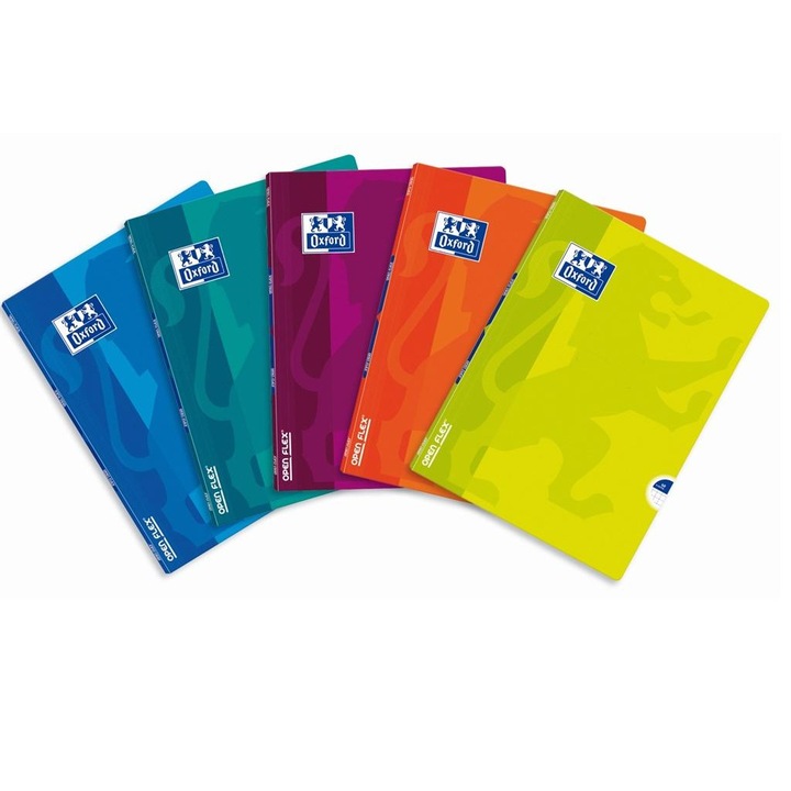 A5 füzet, 60 lapos, kockás, polipropilén, 5 darabos szett