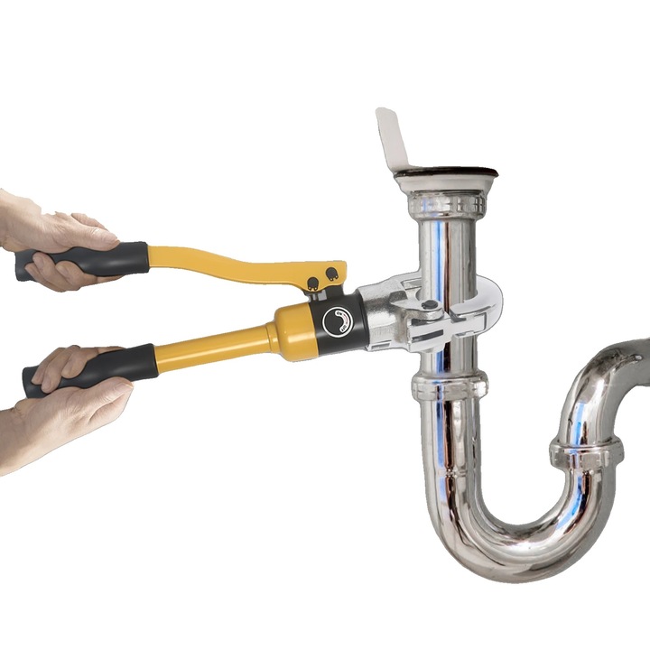 Krimpelő fogó, ergonomikus, sokoldalú kompatibilitás csövekhez, sárga, 45x10x20cm