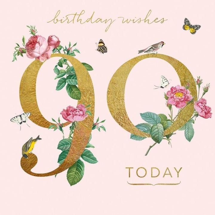 Felicitare Karnet kwadrat cu coperta, Museums & Galleries, Urodziny 90