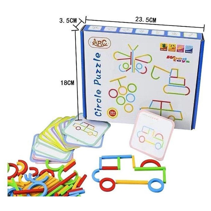 Set de constructie ADAR, klocki slomki, 23,5x18,5x3,5cm