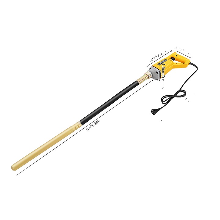 Betonvibrátor, 800W, 1m tengely, ergonomikus kialakítás, nagy hatékonyság