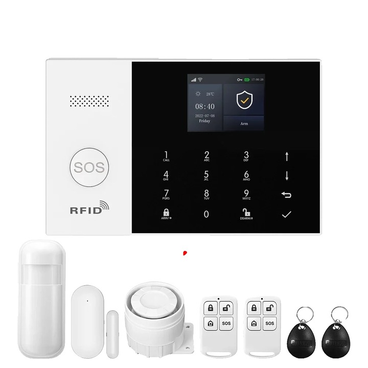 Kit supraveghere video Hikvision 2MP, cu 3 camere 2MP de exterior/interior MK119