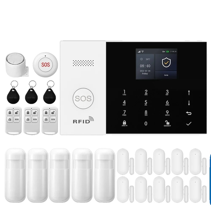 Sistem de Securitate Wireless, Pgst, Control prin Aplicatie, 99 Zone, E