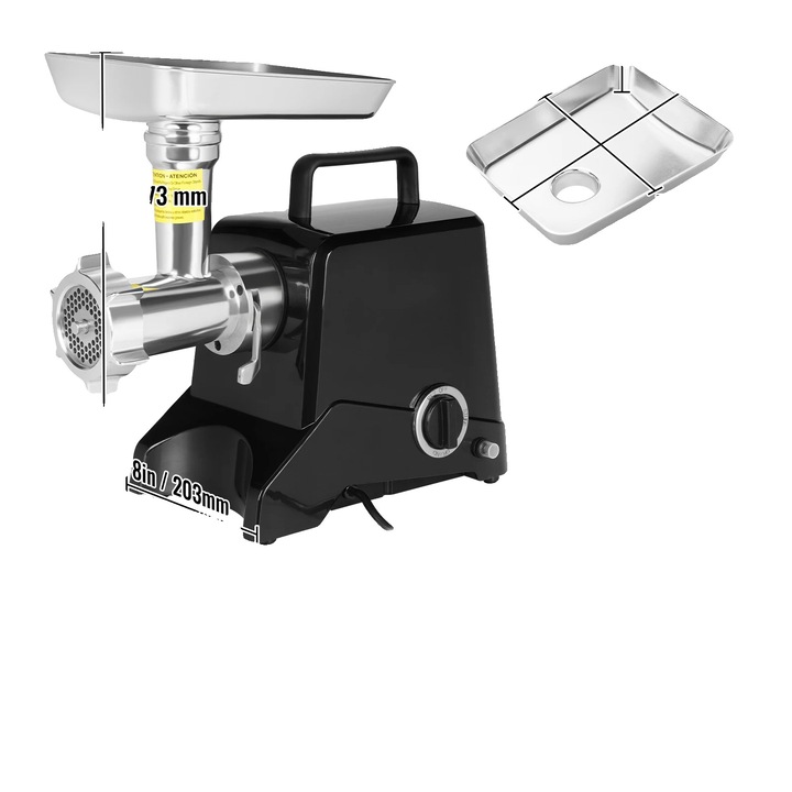 Masina de tocat carne, eficienta ridicata, constructie durabila, neagra, 1100W, 11 lbs