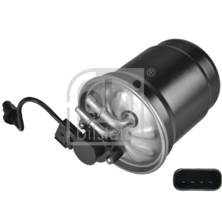 Üzemanyagszűrő FEBI, 10x161x112mm, fém, balkormányos Ford járművekhez