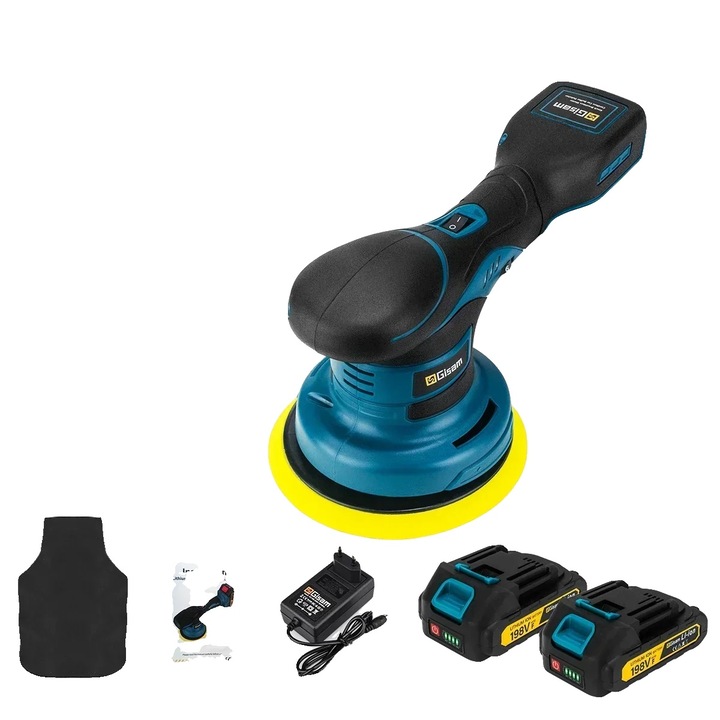 Masina de polisat, 7000 RPM, set 2 baterii, 150 mm, 3 lbs