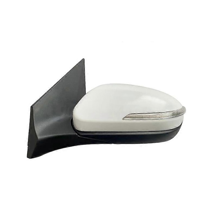 Oglinda auto set, pentru Hyundai I20, 2016-2017, alb, cu semnalizare electrica, ajustare lentila, 8 fire