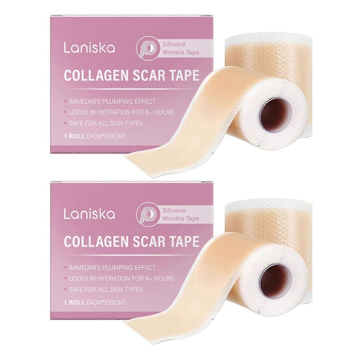 Banda de silicon pentru cicatrici si riduri, Laniska, 4x150 cm, 2 bucati