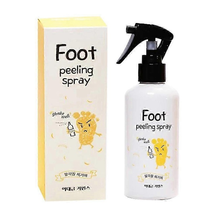 Spray exfoliant pentru picioare cu ulei de portocale, 19.5x4.5x4.5cm, ingrijire si hidratare, set de tratament pentru picioare