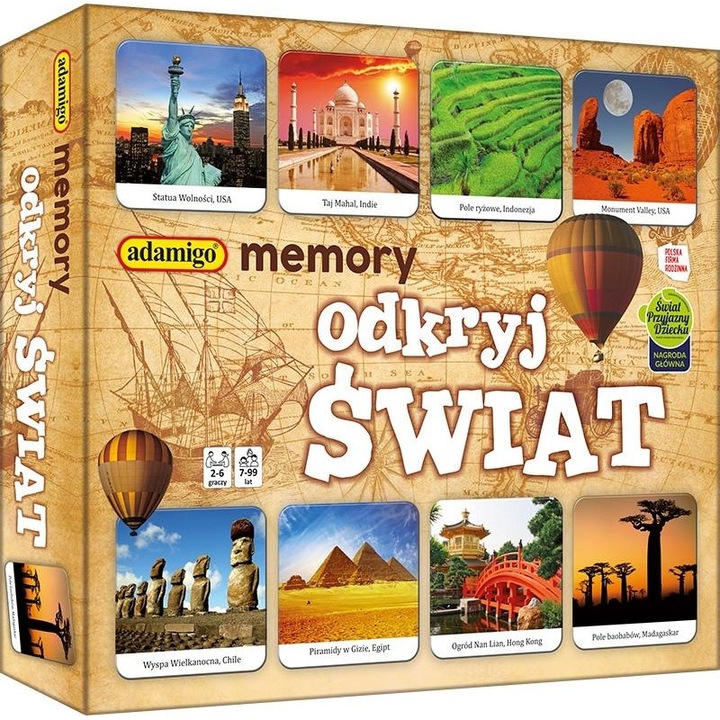 Memória játék, Adamigo, 80 lap, többszínű