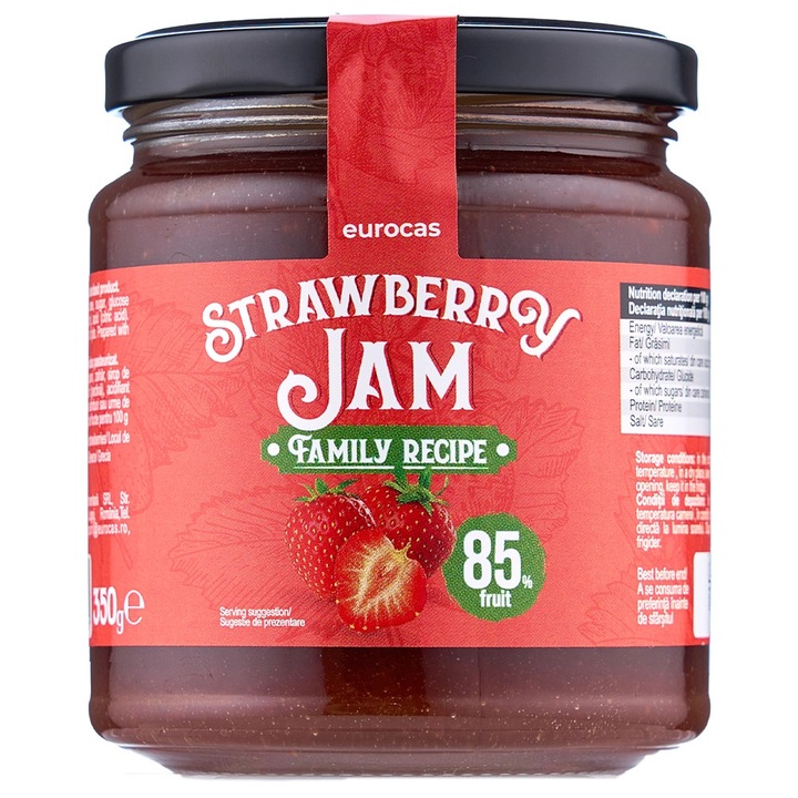 Gem de capsuni 350 g – 85% continut fruct