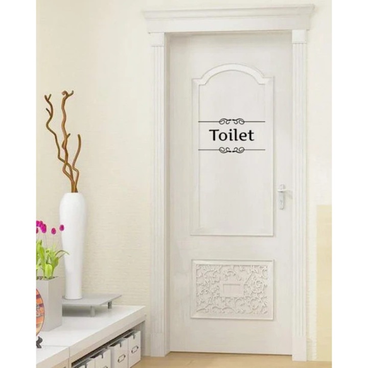 Стенен стикер за баня, Vanco-Up - надпис Тоалетна
