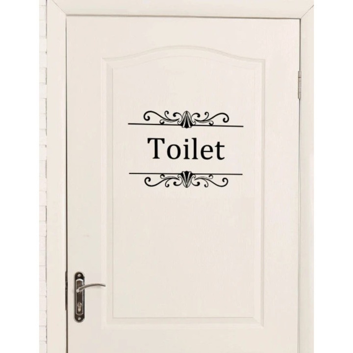 Autocolant de perete pentru baie, Vanco-Up - Inscripție Toilet 2
