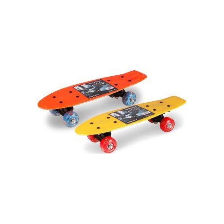 Artyk mini gördeszka többszínű világító kerekekkel 43cm