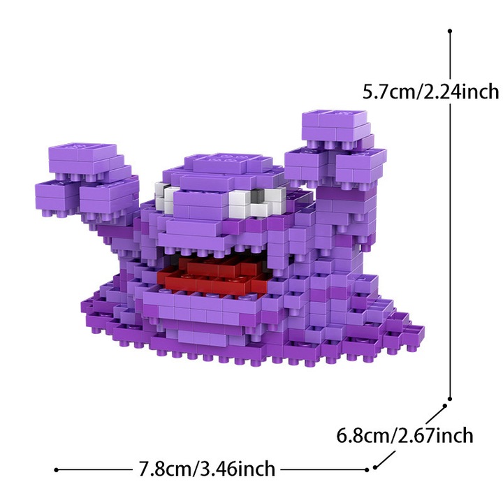 Set de blocuri miniatură ZUOXIA, 200 particule, 11.4x4.8x6.8cm
