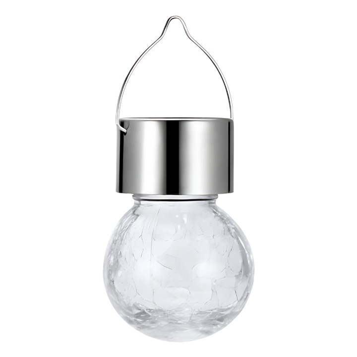 Lampa decorativa solara R2 Invest, design cu model de crapaturi, multicolor, 128x60mm, set 1 bucata