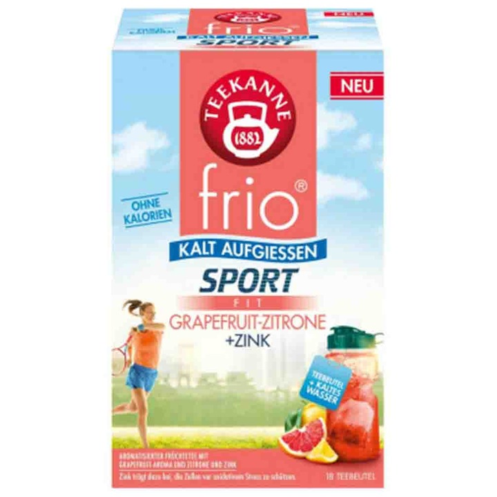 Ceai de fructe rece, Teekanne, Sport Fit, Grefuit si Lamaie cu Zinc, 45g