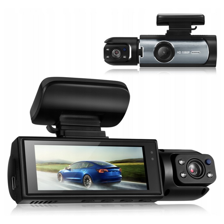 Camera auto DVR W8108, 1080P, ecran 3.16", alimentare 12V