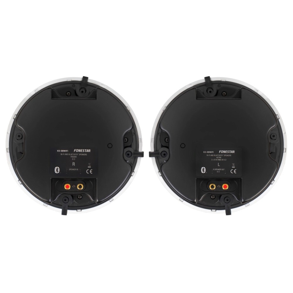 Set boxe incorporate Fonestar KS-08WIFI, 2x25W, Wi-Fi, Bluetooth, 6,5", alb