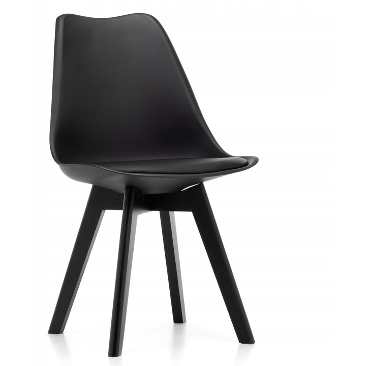 Scaun DUBLIN, New Home, negru, polipropilenă, 82x48x54cm, capacitate 100kg