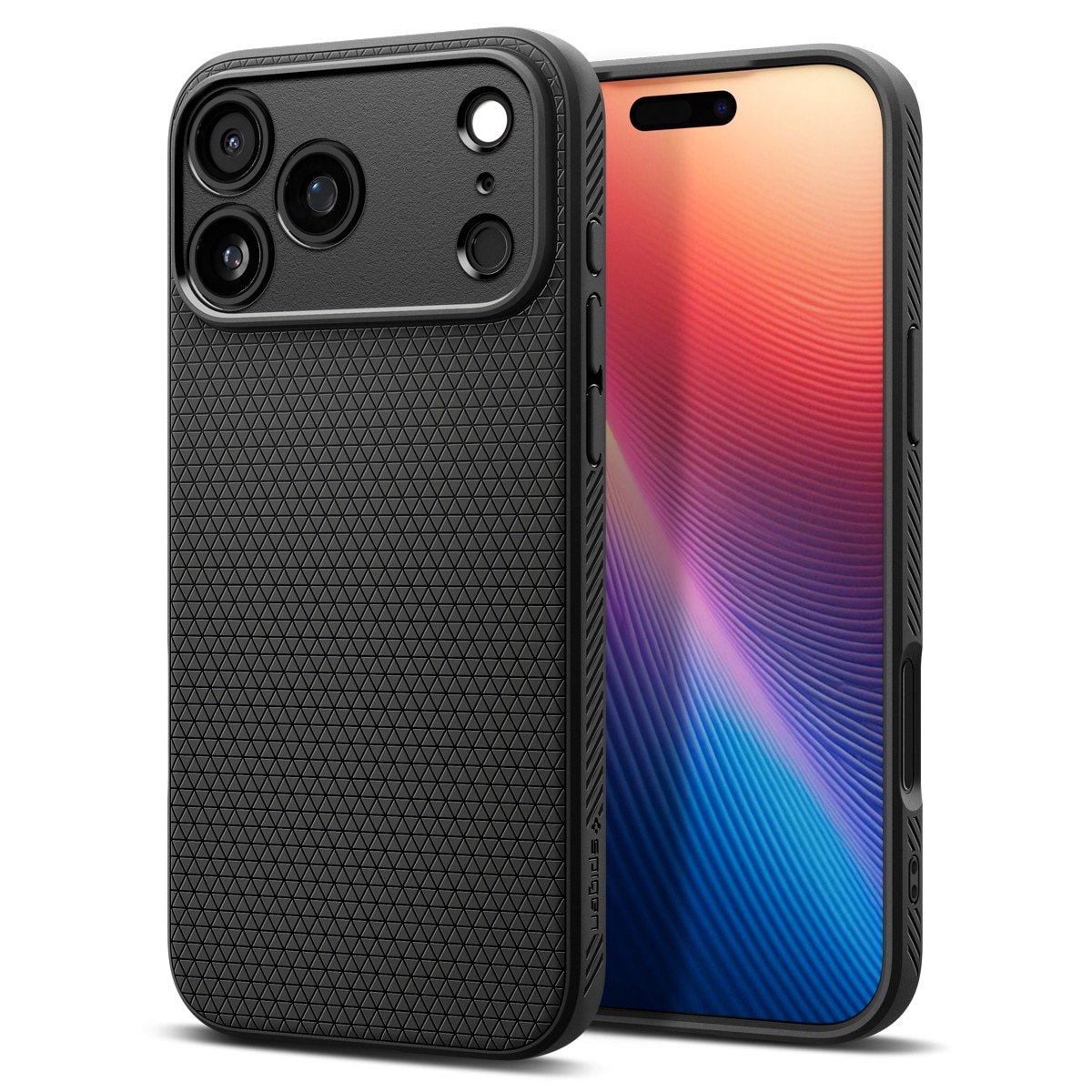 Carcasa Spigen Liquid Air compatibila cu iPhone 17 Pro, Negru
