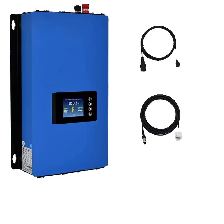 Invertor solar 1000W, monitorizare inteligenta, control exces energie, 190-260V AC, 25V-60V