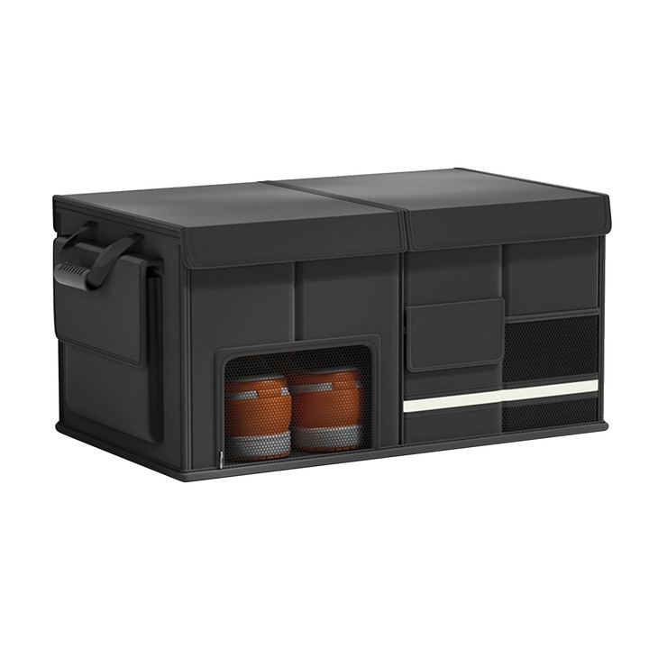 Csomagtartó rendező, nagy kapacitású, vízálló anyag, fekete