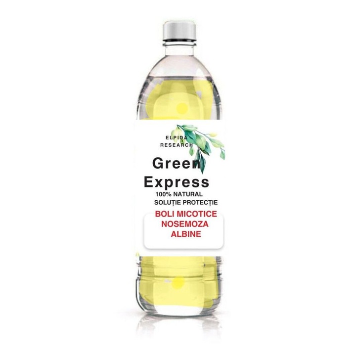 Supliment nutritiv Green Express Solutie Protectie Boli Micotice, Nosemoza, 0.1 L, galben-maro deschis, destinat Albinelor