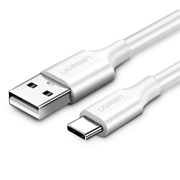 Cablu de date USB la Type C UGREEN 3A 18W Alb 2m