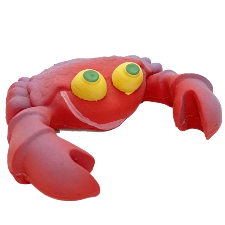 Interaktív játék kutyáknak, Lanco® Smiley Crab, természetes gumiból, 100 ml, 10x11 cm