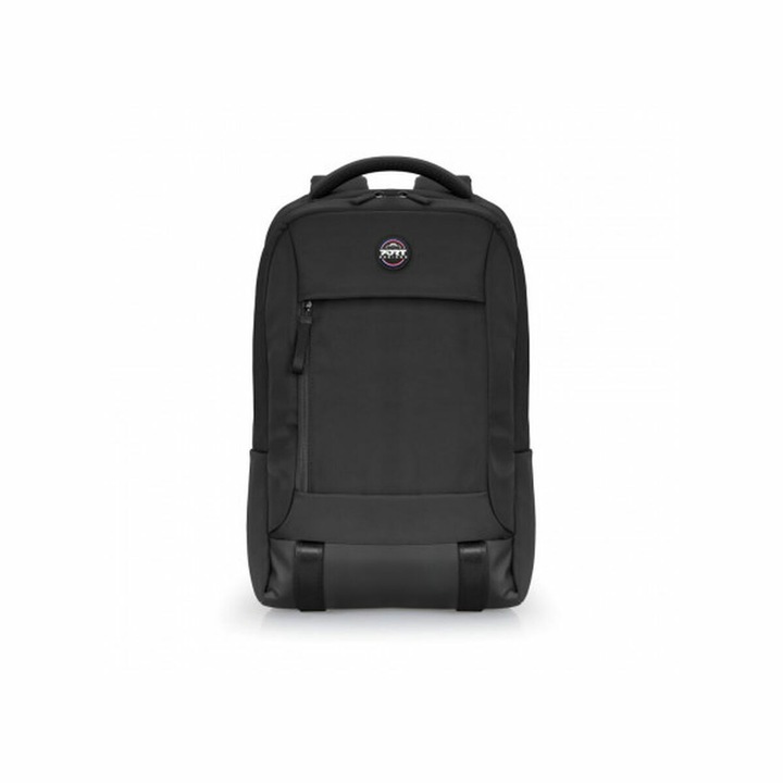 Rucsac pentru laptop, Port Designs, Torino II, negru, capacitate 15 L, dimensiuni 33 x 5 x 1, 5 cm, compartiment pentru tableta, material poliester, buzunare interioare/exterioare