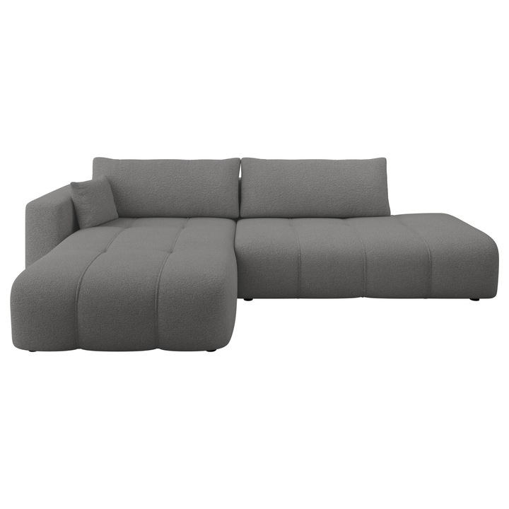 Coltar cu functie de dormit Larow O stanga, MIRJAN 24, gri, 145x262x82 cm
