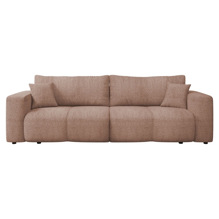 Canapea Larow Boucle, MIRJAN 24, roz, 92x248x82 cm